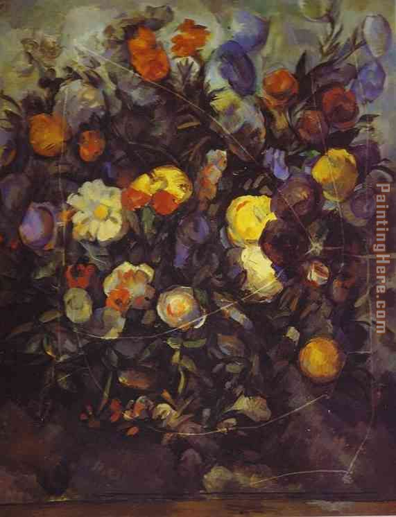Flowers painting - Paul Cezanne Flowers art painting